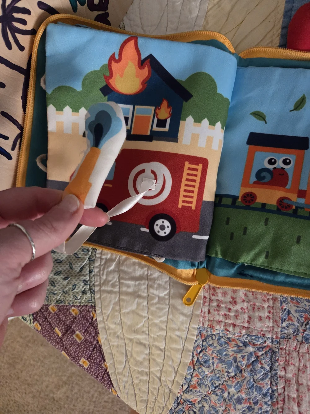 Vehicle Baby Toddler 3D Cloth Book Sensory Transportation Town Educational toy
